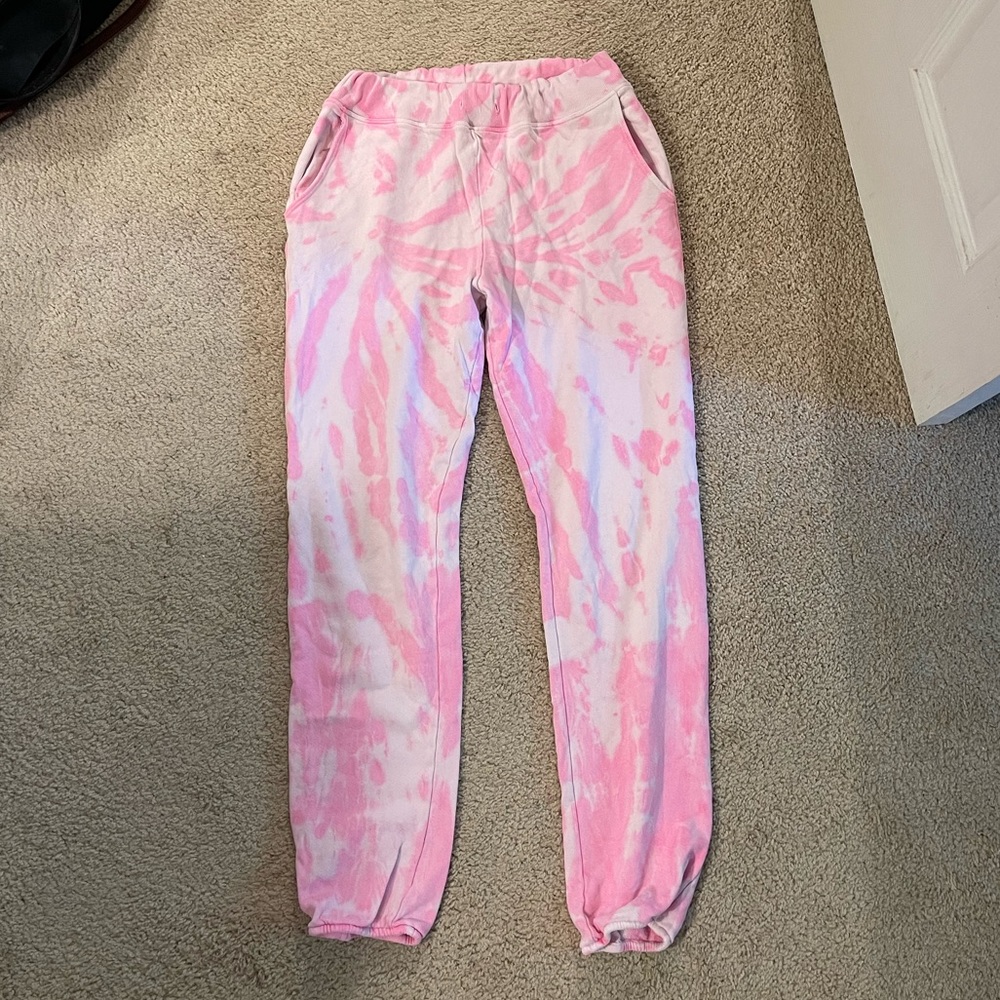 Mixology Size Small Pink Tie-Dye Joggers